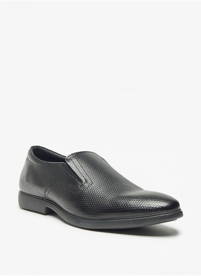 DUCHINI - Men's Textured Slip-On Loafers - Image 1