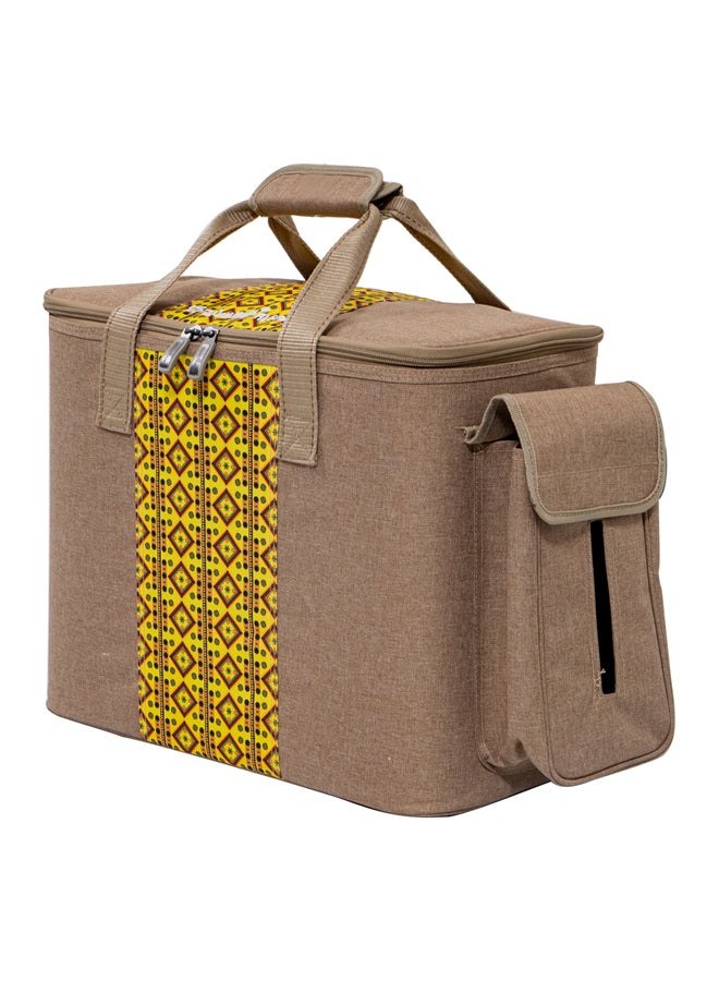 السنيدي شنطة ترامس الرحلة للتنزه والرحلات، شنطة زمزميات، عودي، طقم 5 قطع - Image 2