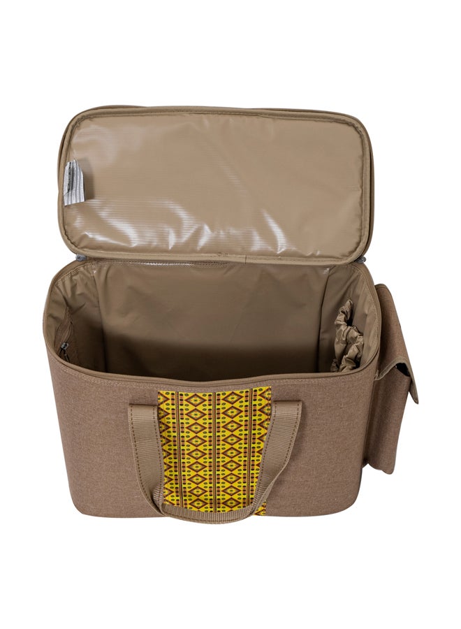 السنيدي شنطة ترامس الرحلة للتنزه والرحلات، شنطة زمزميات، عودي، طقم 5 قطع - Image 4