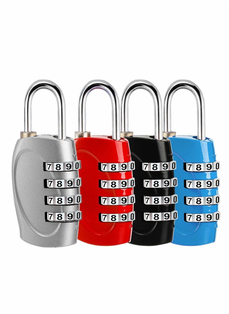 Excefore - Combination Lock 4 Digit Padlock for School Gym Locker, Sports Locker, Fence, Toolbox, Gate, Case, Hasp Storage (4Pack) - Image 1