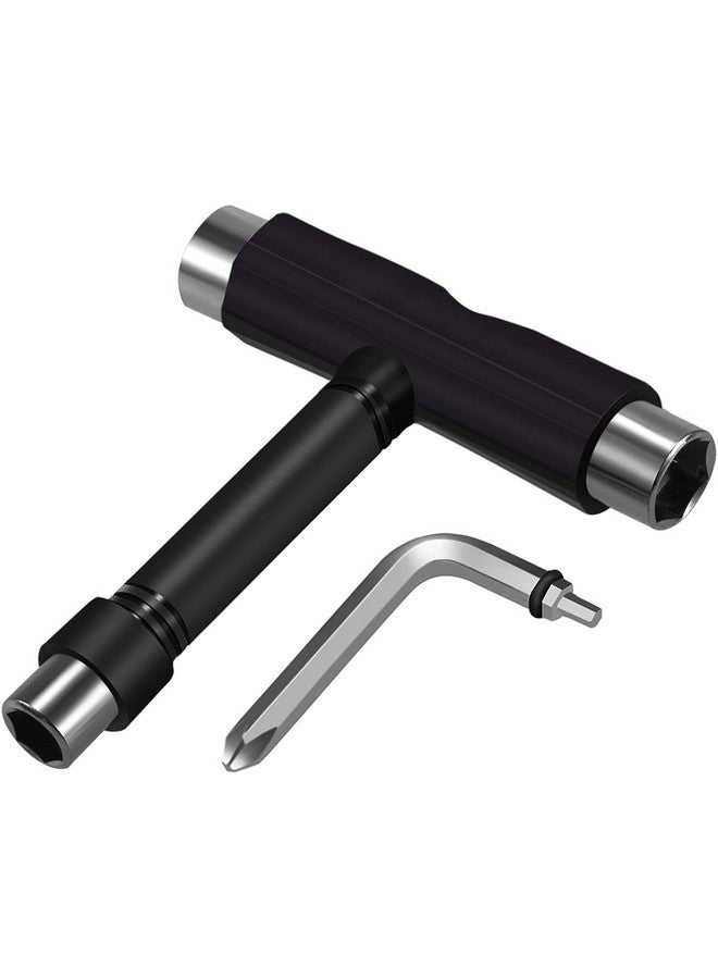 Jaspo All-In-One Multi-Function Portable Skateboard T Tool Accessory With T-Type Allen Key And L-Type Phillips Head Wrench Screwdriver - Image 1