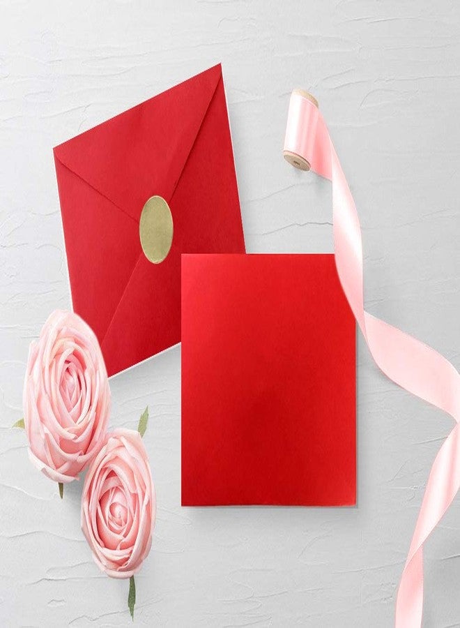 Accuprints Red Envelopes Pack of 25 | Size - 5 X 7 inch | 25 Gold Stickers Free with envelopes Envelopes for Invitation Card or Thank You Card or Voucher or Gift (PAck of 25) - Image 2