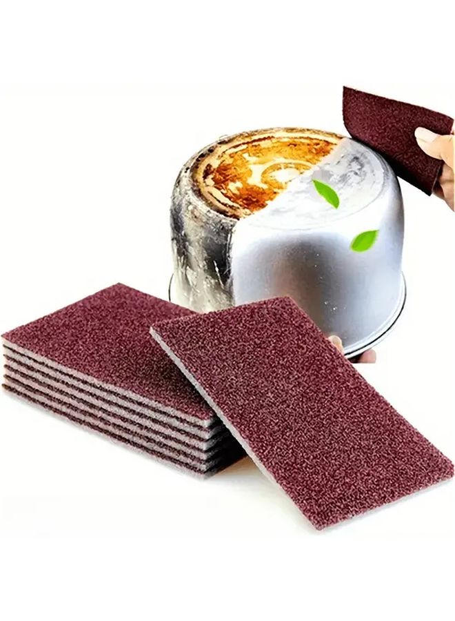 10pcs Heavy Duty Diamond Texture Cleaning Sponge Deep Scrubbing Rust Grease Removal Non Scratch - Image 1