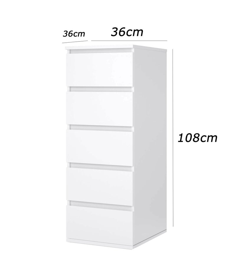 فرنتشر ستور وحدة ادراج مودرن ام دى اف - ارتفاع 108 سم - عرض 36 سم - عمق 36 سم ، من فرنتشر ستور. - Image 5