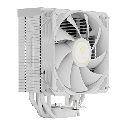 Gamdias Boreas M2-51D WH CPU Cooler 120mm Fan, CPU Temperature Fan Speed Display | Support AMD & Intel CPU Socket AM5, AM4 / LGA 1700, 1200, 1151, 1150/ PWM Case Fans/72.94CFM Air Flow/ 5 Heat Pipes - Image 1