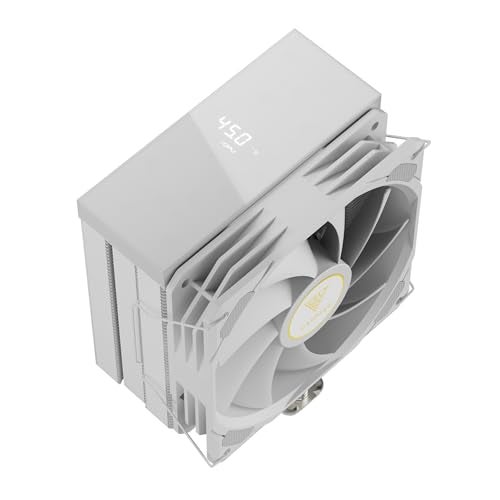 Gamdias Boreas M2-51D WH CPU Cooler 120mm Fan, CPU Temperature Fan Speed Display | Support AMD & Intel CPU Socket AM5, AM4 / LGA 1700, 1200, 1151, 1150/ PWM Case Fans/72.94CFM Air Flow/ 5 Heat Pipes - Image 2