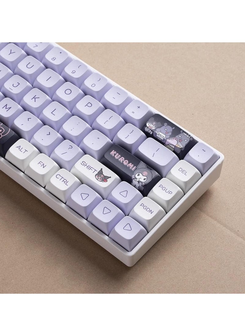 General - PBT Dye Sub Keycaps Cute Cartoon XDA Keycaps Purple Keycap Set Girls Custom Keyboard Gateron Kailh Cherry Mx Switch ANSI Layout Mechanical Custom Keycaps - Image 1