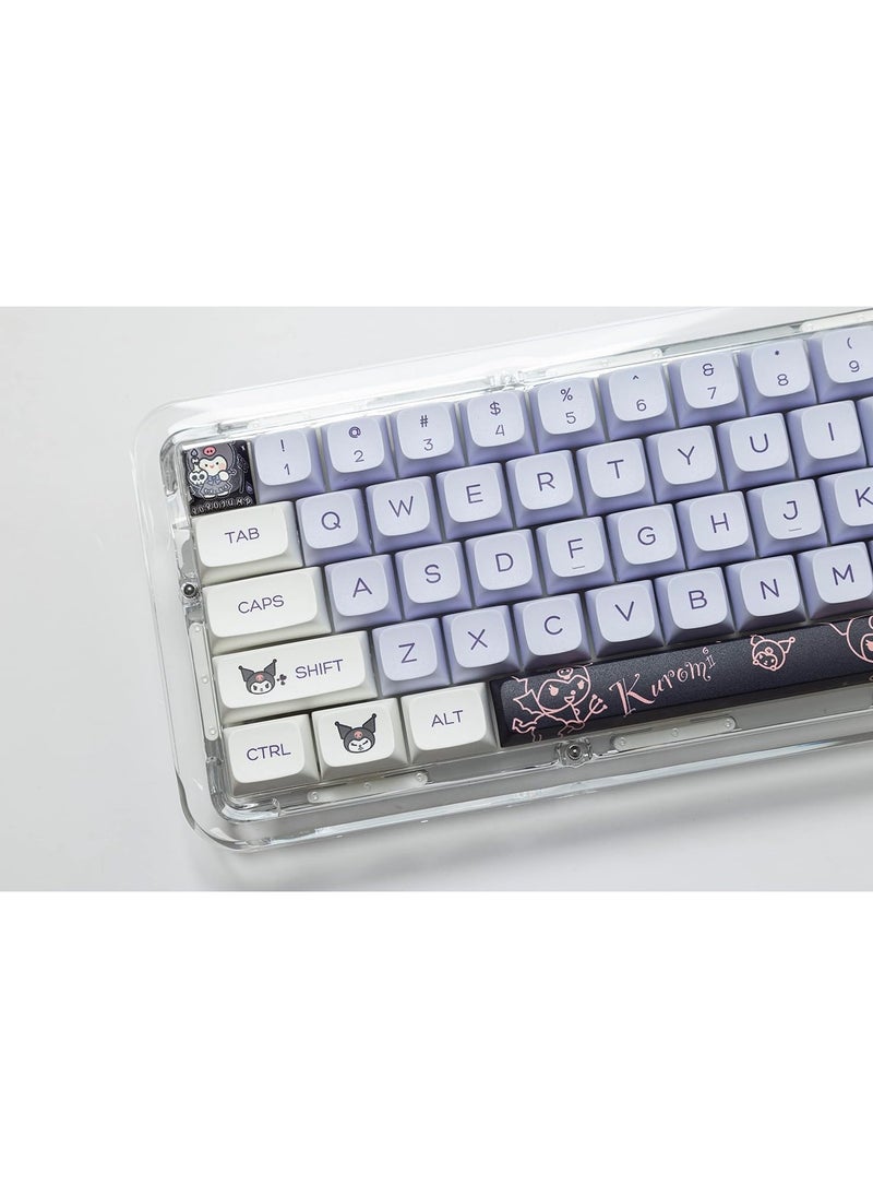 General - PBT Dye Sub Keycaps Cute Cartoon XDA Keycaps Purple Keycap Set Girls Custom Keyboard Gateron Kailh Cherry Mx Switch ANSI Layout Mechanical Custom Keycaps - Image 1