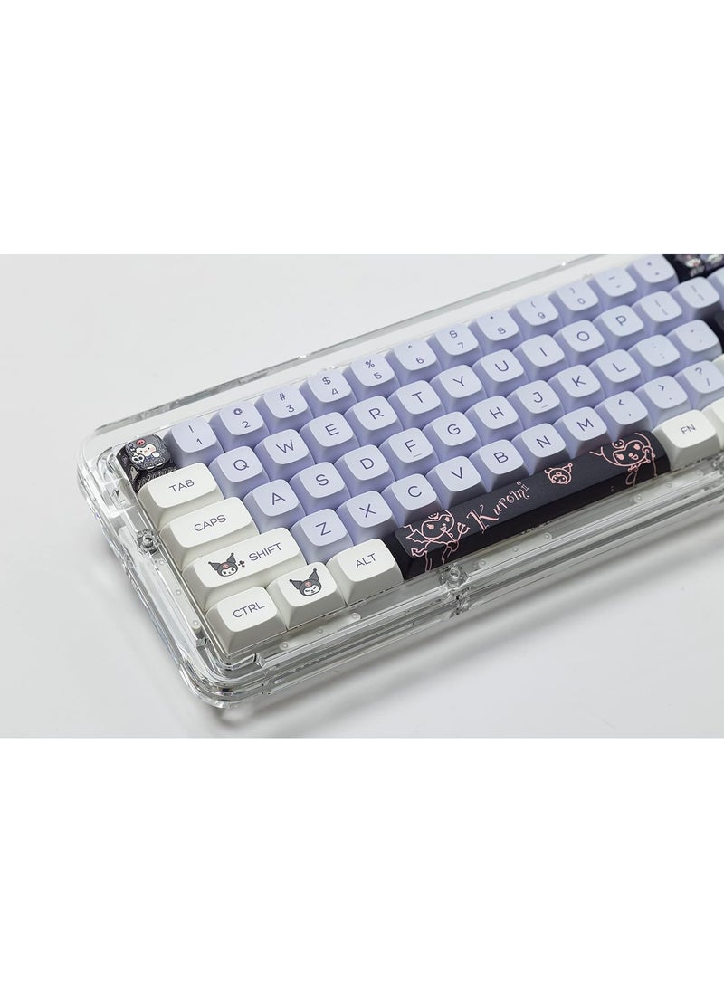 General - PBT Dye Sub Keycaps Cute Cartoon XDA Keycaps Purple Keycap Set Girls Custom Keyboard Gateron Kailh Cherry Mx Switch ANSI Layout Mechanical Custom Keycaps - Image 1