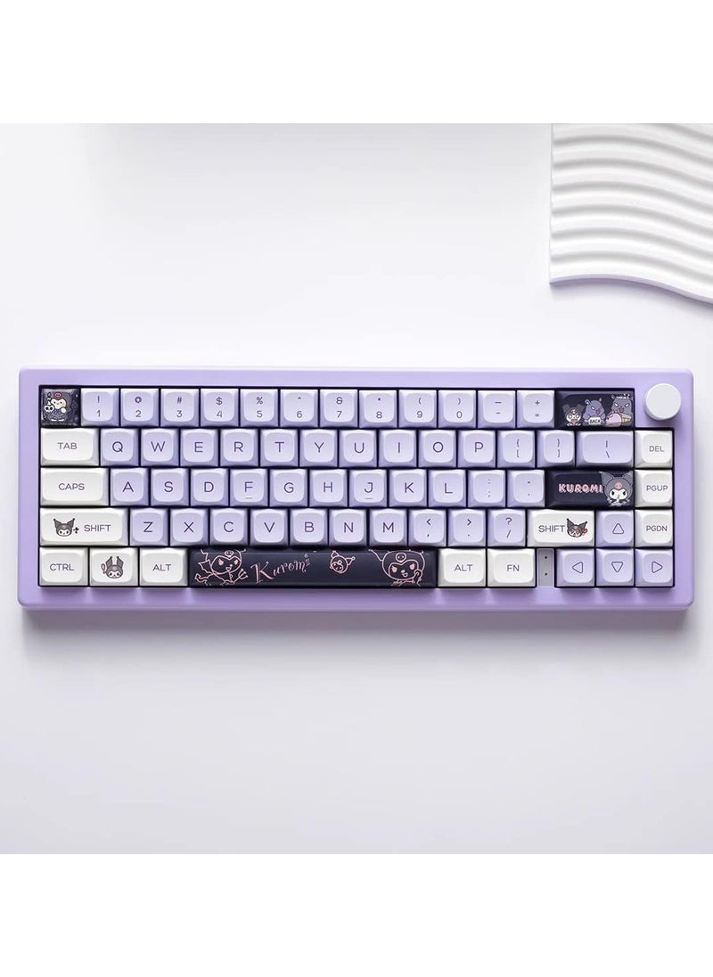 General - PBT Dye Sub Keycaps Cute Cartoon XDA Keycaps Purple Keycap Set Girls Custom Keyboard Gateron Kailh Cherry Mx Switch ANSI Layout Mechanical Custom Keycaps - Image 1
