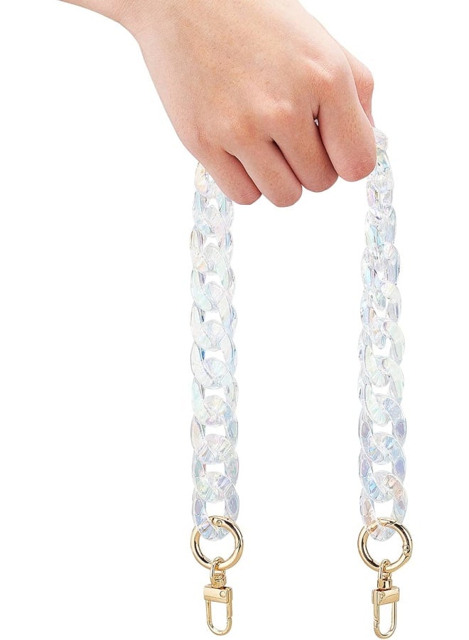 2pcs 19 Inch Bag Handle Chain, Acrylic Handbag Chain Straps Shoulder Straps Purse Chains Bag Purse Clutches Handle Replacement for Purse Handbag Making Accessory Decoration(Clear)  - Image 5