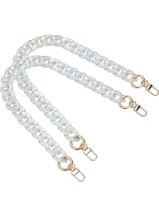 2pcs 19 Inch Bag Handle Chain, Acrylic Handbag Chain Straps Shoulder Straps Purse Chains Bag Purse Clutches Handle Replacement for Purse Handbag Making Accessory Decoration(Clear)  - Image 1