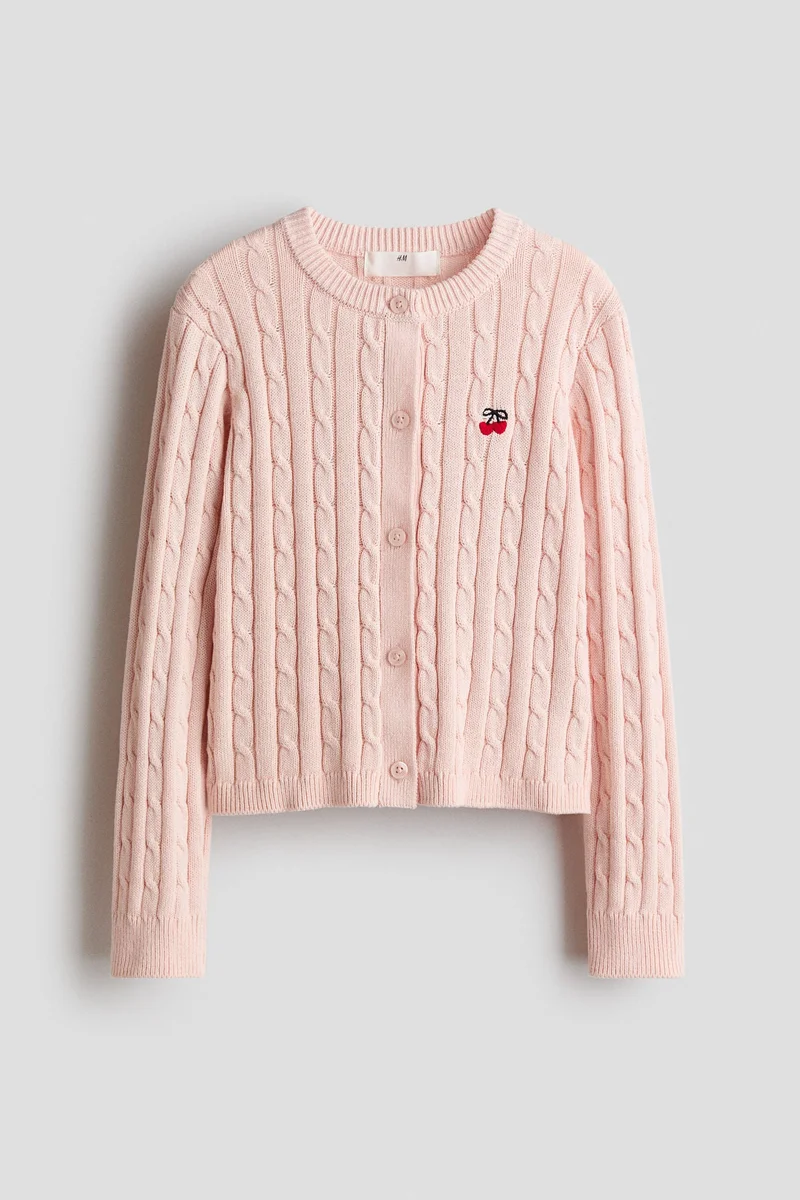 اتش اند ام كارديغان محبوك بنمط حبال