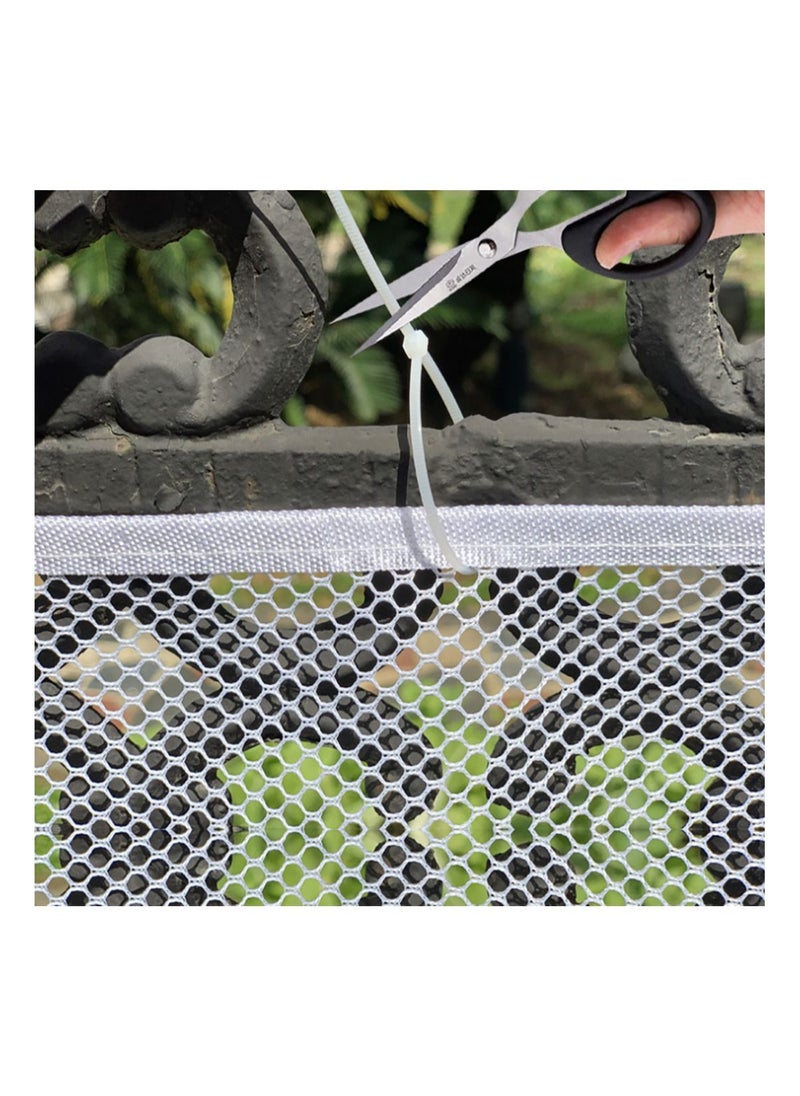 Generic Baby Safety Stair Railing Net Children's Outdoor Balcony Fence Protection Mesh No Drilling For Dog Cat Window 300x78cm White  - Image 3