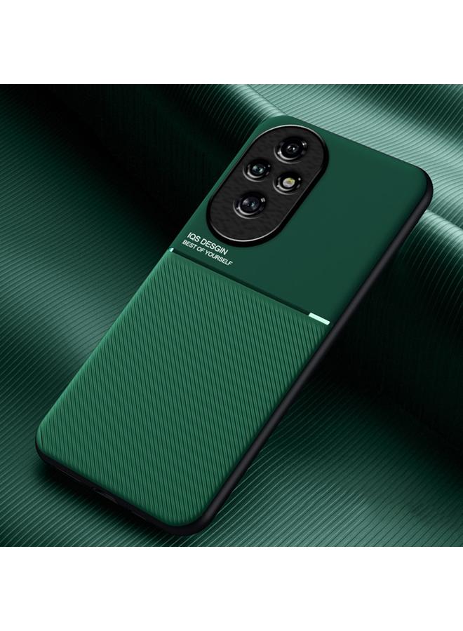 اس-توب جراب هاتف Honor 200 Pro الكلاسيكي المائل والمحبب المغناطيسي PC الهجين المصنوع من مادة TPU - Image 1