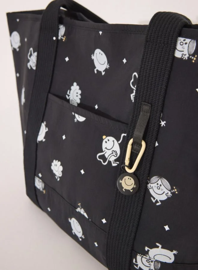 women'secret Mr. Men & Little Miss black tote handbag, bag