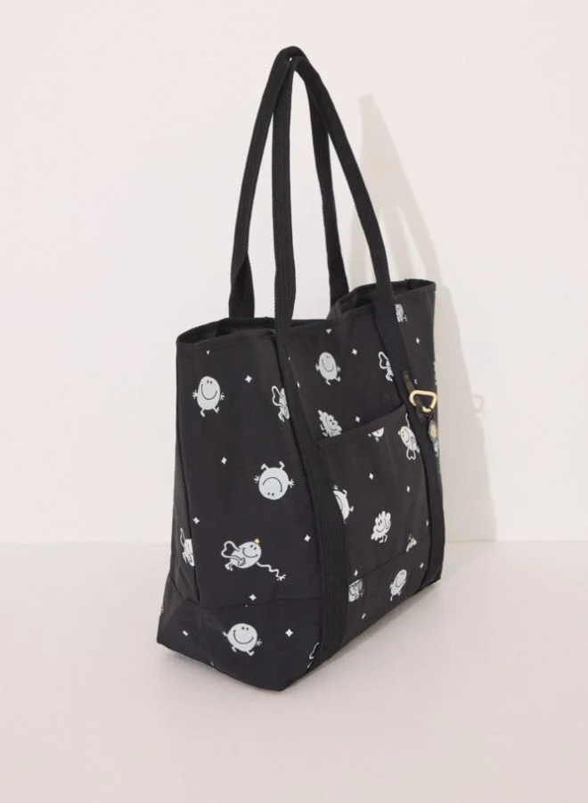 women'secret Mr. Men & Little Miss black tote handbag, bag