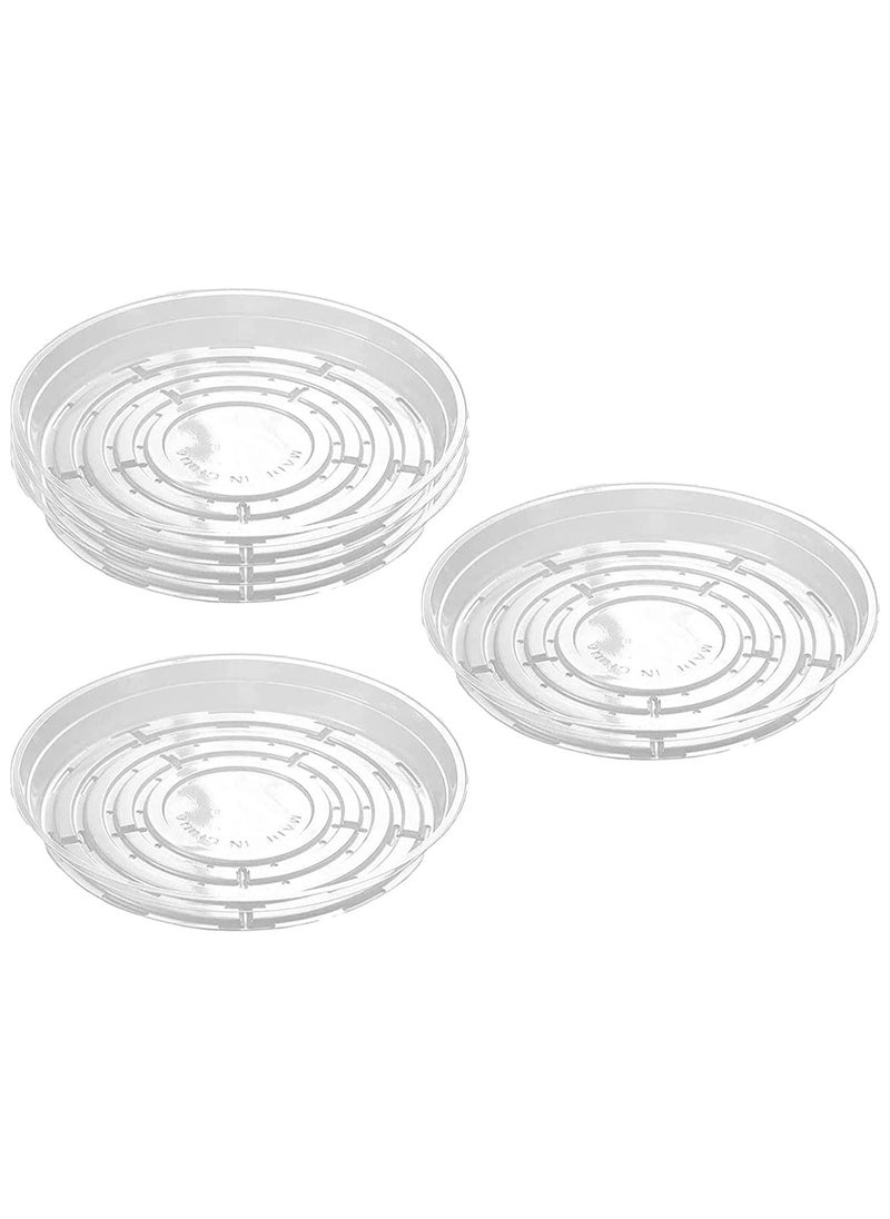 Y&D - Hydroponic Vase, Plant Saucer, Cultivation, Clear Plastic Round Planter Tray for Indoors & Outdoors, Flower Pot Saucers Plants Water Containers with No Holes - 6Inch, 5 Pack - Image 1
