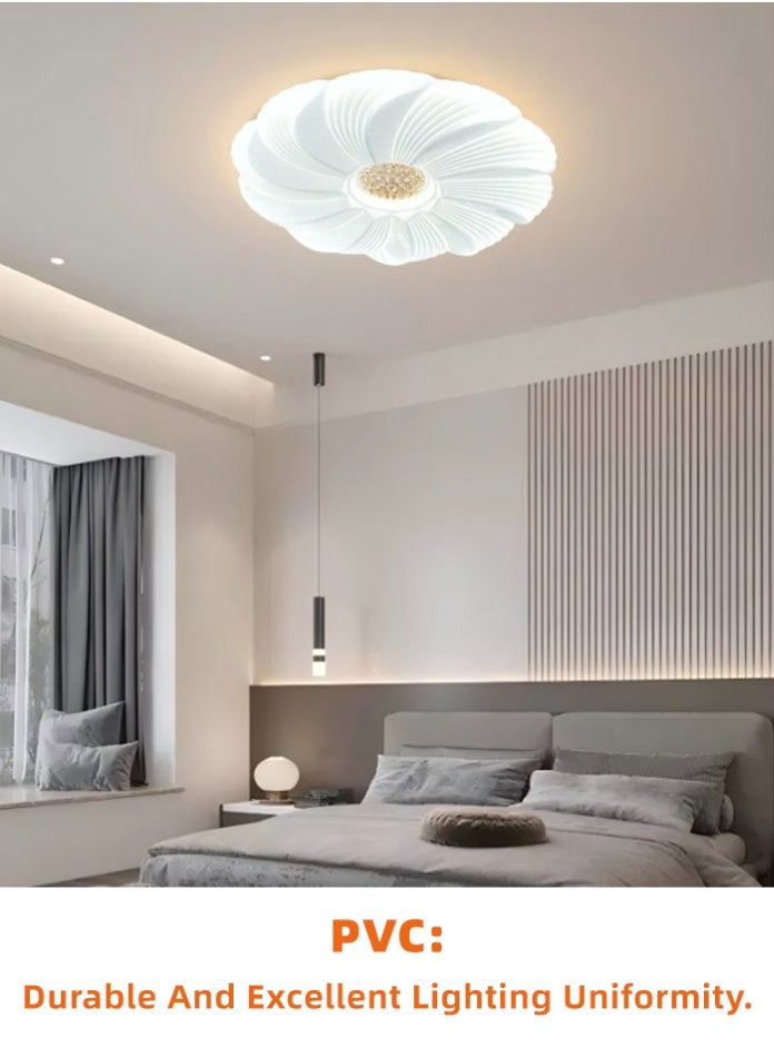 MODI Modern LED Ceiling Light 80W, 3 Color Changing Flush Mount Fixture, 6000LM Super Bright, Round PVC Ceiling Lamp for Bedroom, Living Room, Kitchen, Office Lighting - Image 3