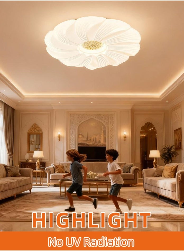 MODI Modern LED Ceiling Light 80W, 3 Color Changing Flush Mount Fixture, 6000LM Super Bright, Round PVC Ceiling Lamp for Bedroom, Living Room, Kitchen, Office Lighting - Image 1