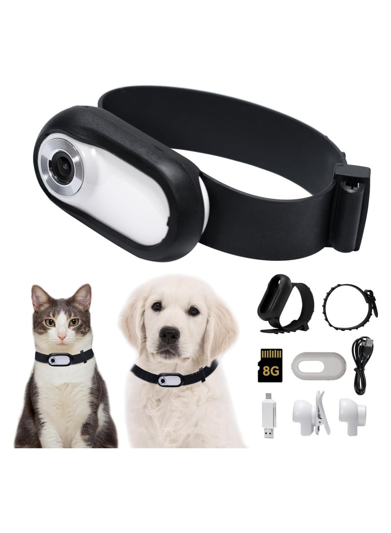 general Cat Collar Dog Collar Camera: Mini Action Camera 1080P with 8G SD Card POV Video Record Small Body Cam for Pet Tracker Monitor Sports Cycling - Image 1