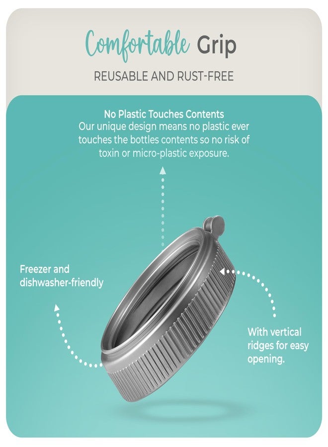 Mason Bottle Plastic Mason Jar Rings (3-Pack) - Fits Any Regular Mouth Mason Bottle - Reusable, Non Toxic, BPA Free, Rust Proof Baby Bottle Jar Rings - Made in USA (Lid Covers & Jars NOT Included) - Image 3