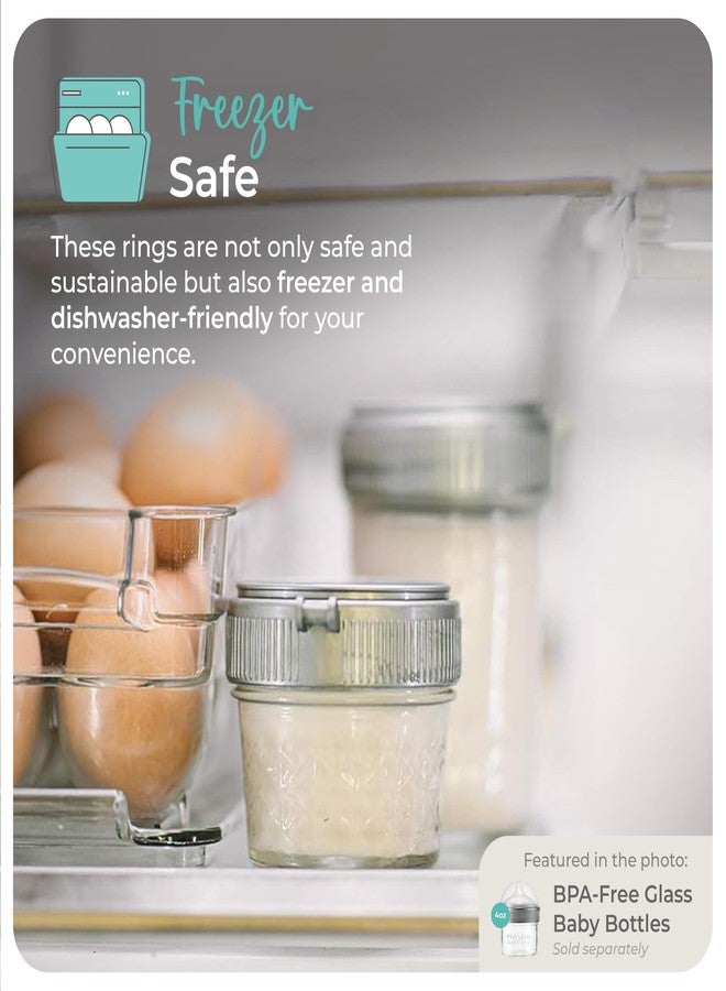 Mason Bottle Plastic Mason Jar Rings (3-Pack) - Fits Any Regular Mouth Mason Bottle - Reusable, Non Toxic, BPA Free, Rust Proof Baby Bottle Jar Rings - Made in USA (Lid Covers & Jars NOT Included) - Image 5