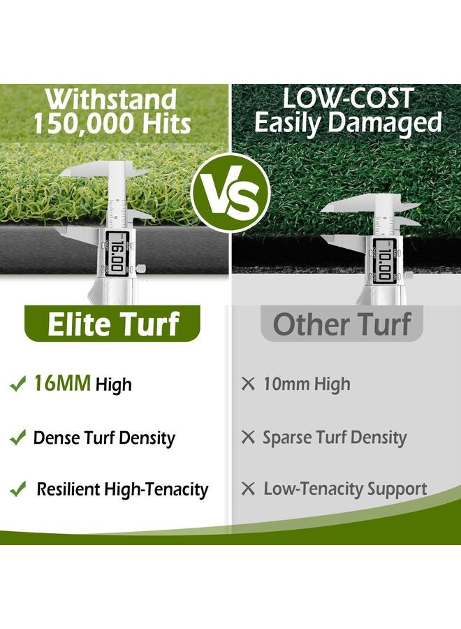 يُسلِّم سجادة جولف 31 مم، 5 أقدام × 4 أقدام، سجادة ضرب الجولف للتدريب الداخلي والخارجي، سجادة محاكاة العشب الصناعي عالية المرونة لتدريب القيادة على التأرجح المتقطع - Image 5