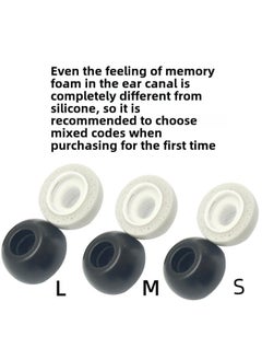Generic Suitable For Apple Headset Ear Cap AirPodsPro Earplug Air Memory Sponge 3rd Generation Bluetooth 3rd Generation Set Accessories-Color:Gray White Trumpet-Model:LMS  - Image 3