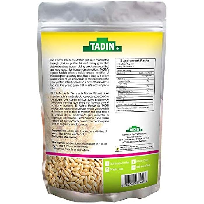 Tadin Ground Canary Seed 100% Natural Dietary Supplement for Human Consumption (3 P... - Image 3