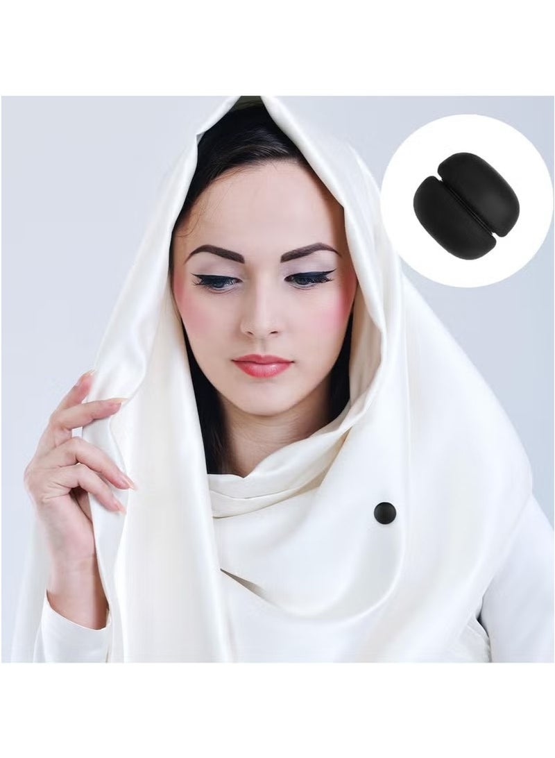 8pcs Magnetic Hijab Pins, Small Hijab Magnets Multi-Purpose No-Snag Scarf Clasp Pinless Brooch for Women Men Shawl Scarves Clothes (Black) - Image 5