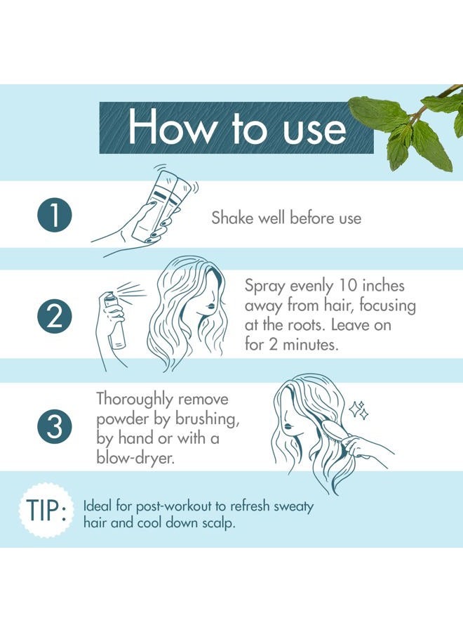 Klorane Detox Dry Shampoo with Aquatic Mint, All Hair Types, Invisible Finish, Cooling, Paraben & Sulfate-Free, 3.2 oz. - Image 4