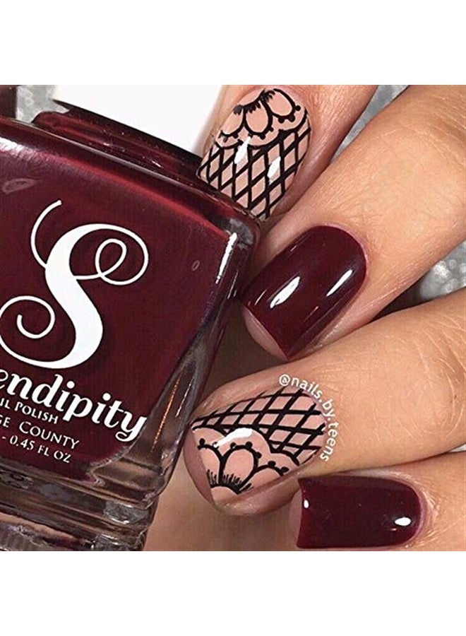 Winstonia Super Fine Nail Art Brush Set for Thin Lines, Tiny Details, Fine Drawing, Delicate Coloring. 3 pcs Brushes Kit - BERRY WINE - Image 2