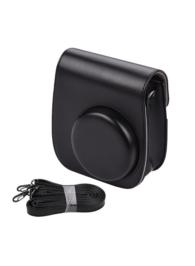 Portable Instant Camera Case Bag Holder PU Leather with Shoulder Strap Compatible with Fujifilm Fuji Instax Mini 11  - Image 1