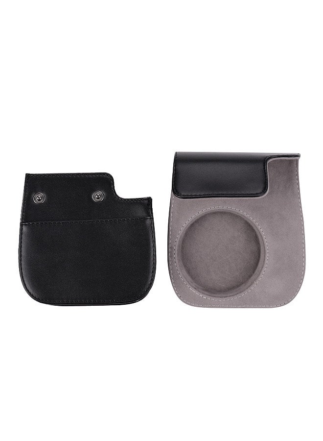 Portable Instant Camera Case Bag Holder PU Leather with Shoulder Strap Compatible with Fujifilm Fuji Instax Mini 11  - Image 4