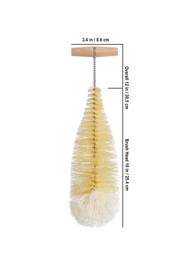 Redecker Tampico Fiber and Wool Soda Stream Bottle Brush with Beechwood Handle, Unique Teardrop Shape Easily Cleans Bottles, Jars and Specialty Glassware, 12-inches, Made in Germany - Image 4