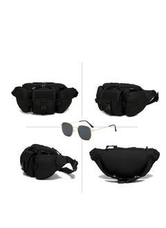 Generic Men's Outdoor Tactical Belt Bag, Waterproof Hip Belt Bag for Hiking, Mountaineering and Metal Sunglasses 2-Piece Set  - Image 3