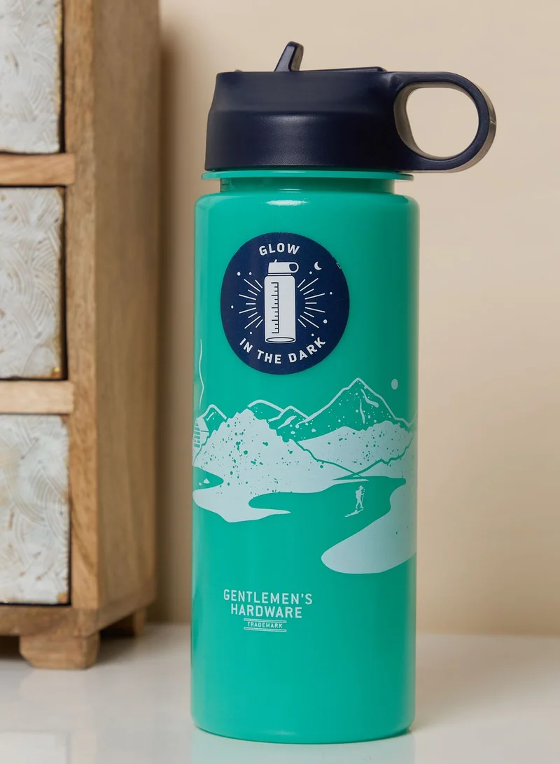 GENTLEMEN'S HARDWARE Glow In The Dark Water Bottle 700Ml