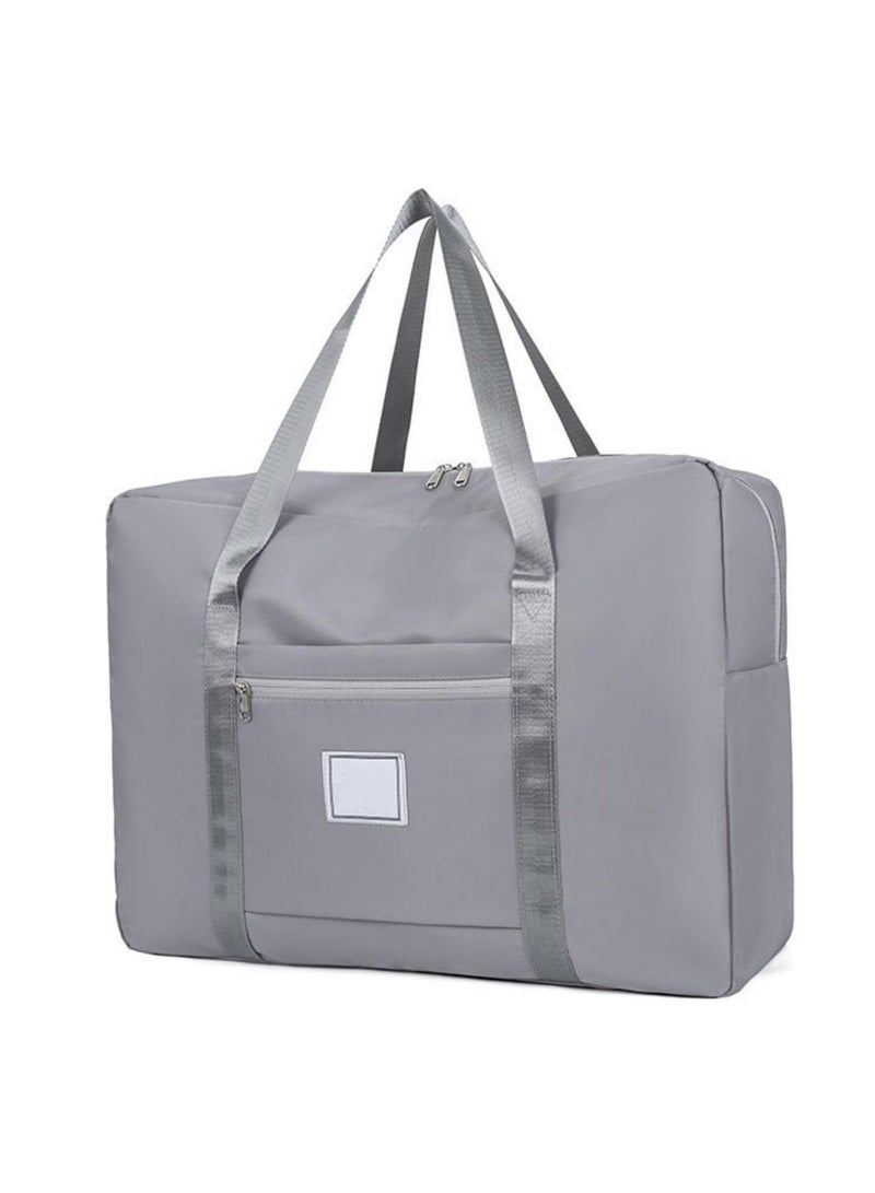Large Moving Travel Storage Bag Large Capacity Travel Bag Clothes Storage Bag Hand Luggage Bag Moisture-proof Quilt Storage Bag (Grey) - Image 1