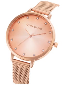 GIORDANO Giordano Analog Wrist Watch for Women Stylish Metal Strap with Water Resistant 3 Hand Mechanism for Girls & Ladies to Compliment Your Look/Ideal Gift for Female - GD-4208  - Image 3