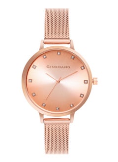 GIORDANO Giordano Analog Wrist Watch for Women Stylish Metal Strap with Water Resistant 3 Hand Mechanism for Girls & Ladies to Compliment Your Look/Ideal Gift for Female - GD-4208  - Image 2