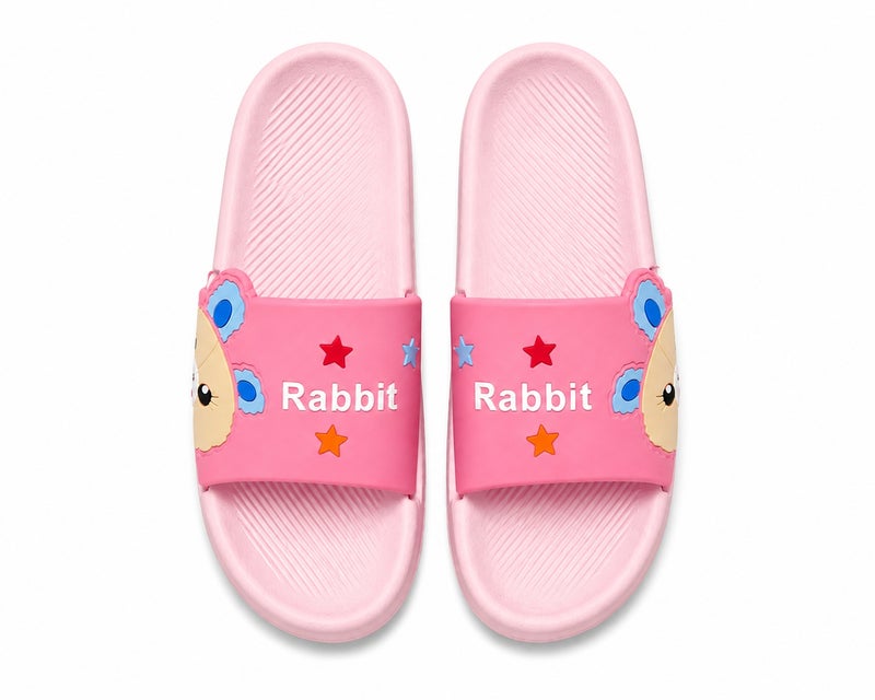 Women’s Cute Cartoon Slides Slippers – Lightweight Anti-Slip Indoor & Bathroom Comfort Slides – Pink - Image 2