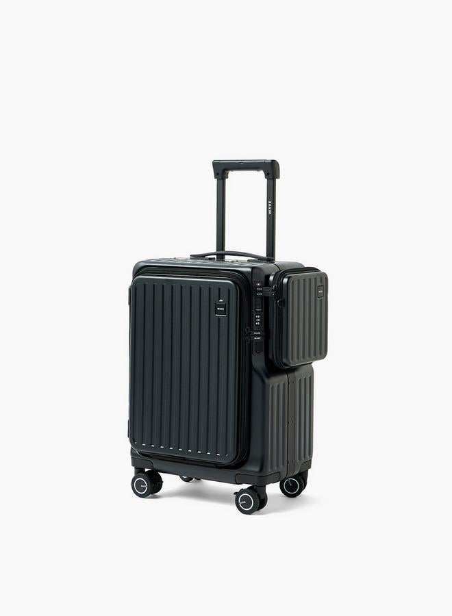 Wave Ribbed Hardcase Luggage Trolley With Pocket - 20 Inches Cabin Bag - Image 2