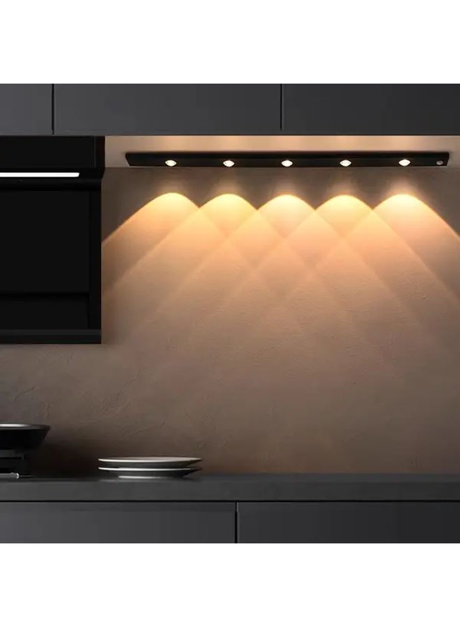 Black Wireless LED Sensor Light 50cm Human Body Induction Lamp 3 Color Dimmable For RV Wardrobe Kitchen - Image 2