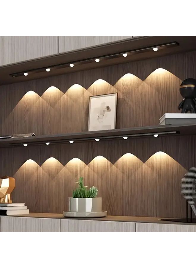 Black Wireless LED Sensor Light 50cm Human Body Induction Lamp 3 Color Dimmable For RV Wardrobe Kitchen - Image 1