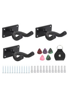 Thoraya 3Pcs Guitar Wall Mount Hanger Hook Bracket Iron Metal Holder for Bass Volin with Accessories  - Image 1