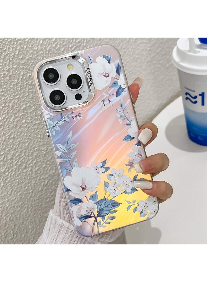 Zaboon Case For iPhone 13 Pro Electroplating Laser Flower Texture TPU Phone Case - Image 1