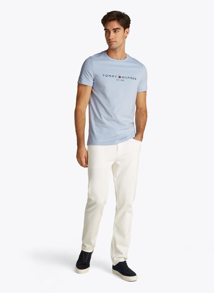 TOMMY HILFIGER - Slim T-Shirt With Embroidered Logo - Image 1