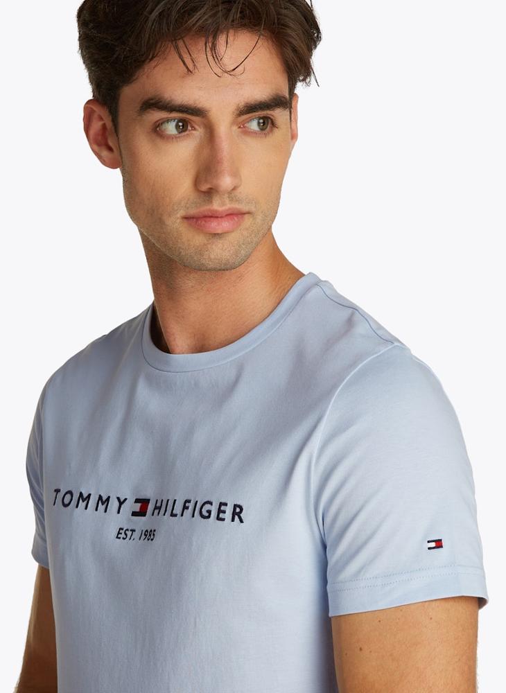 TOMMY HILFIGER - Slim T-Shirt With Embroidered Logo - Image 1