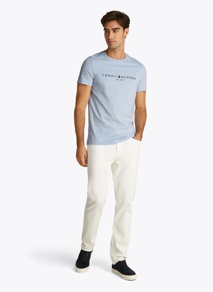 TOMMY HILFIGER  Logo Embroidery Slim Jersey T-Shirt for Men | Best Price UAE